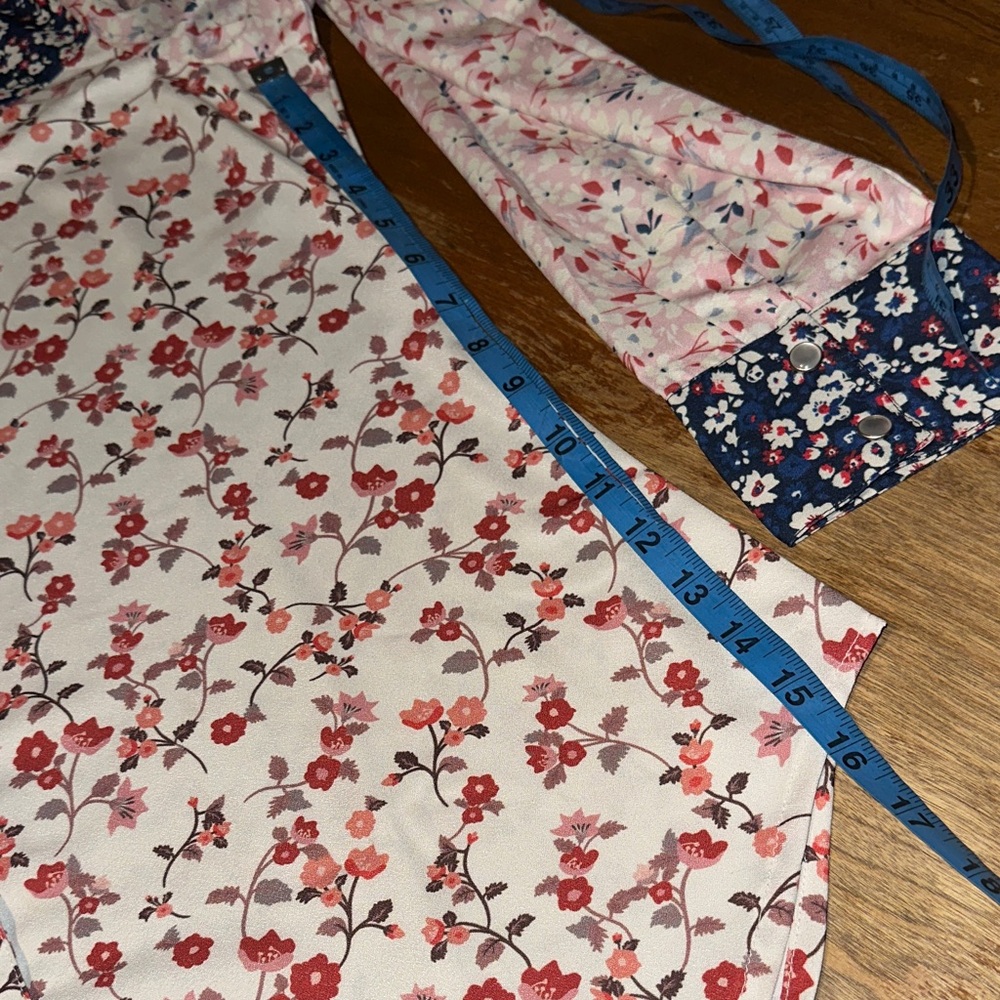 Scully Snap Button Floral Patterned Westerm Shirt - image 8